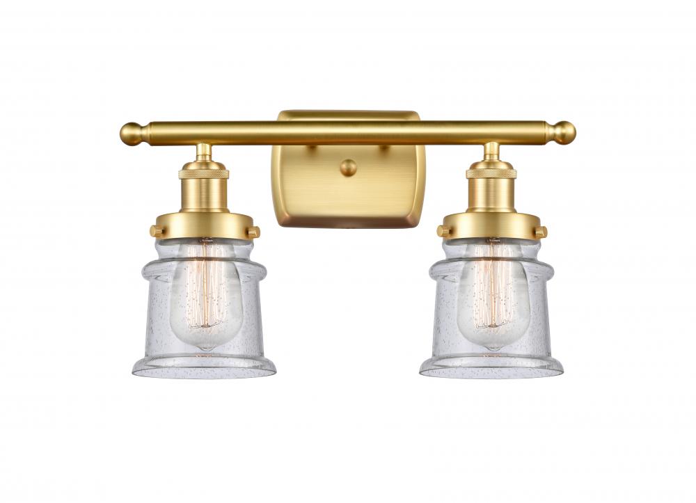 Canton - 2 Light - 16 inch - Satin Gold - Bath Vanity Light