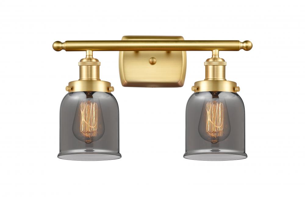 Bell - 2 Light - 16 inch - Satin Gold - Bath Vanity Light