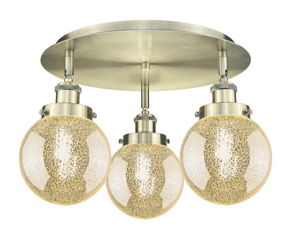 Beacon - 3 Light - 18 inch - Antique Brass - Semi-Flush Mount