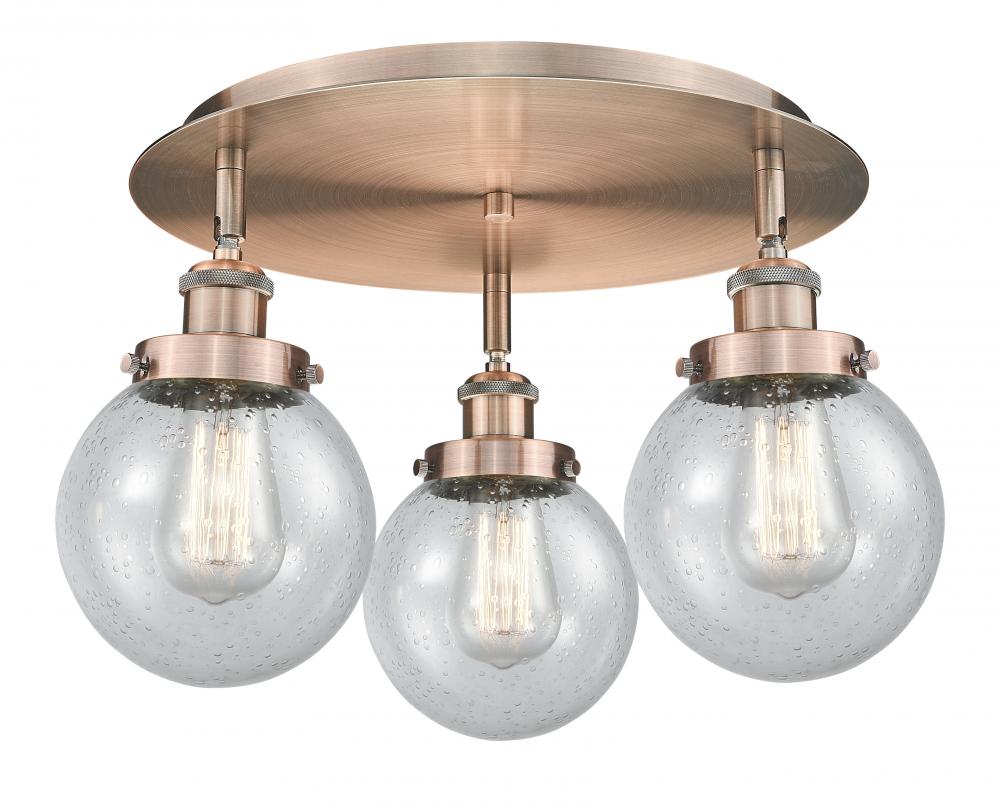 Beacon - 3 Light - 18 inch - Antique Copper - Semi-Flush Mount