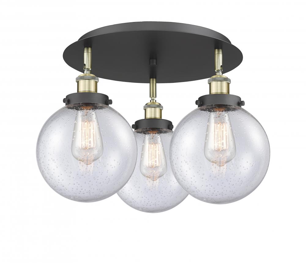 Beacon - 3 Light - 20 inch - Black Antique Brass - Semi-Flush Mount