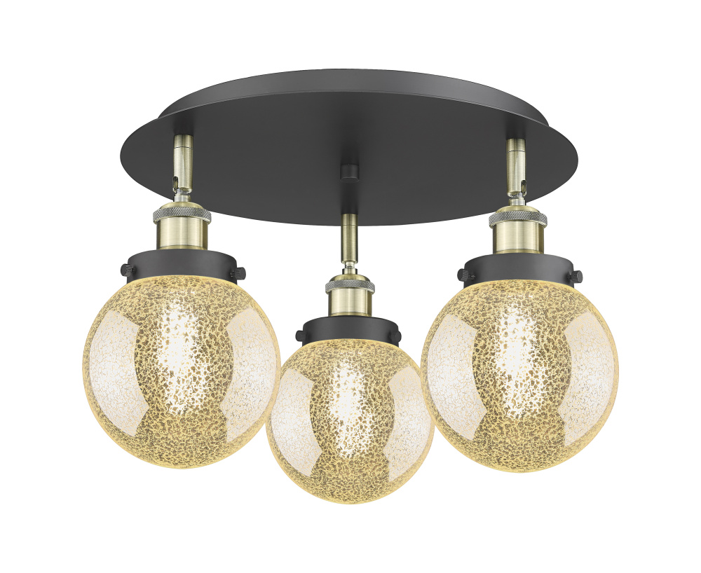 Beacon - 3 Light - 18 inch - Black Antique Brass - Semi-Flush Mount