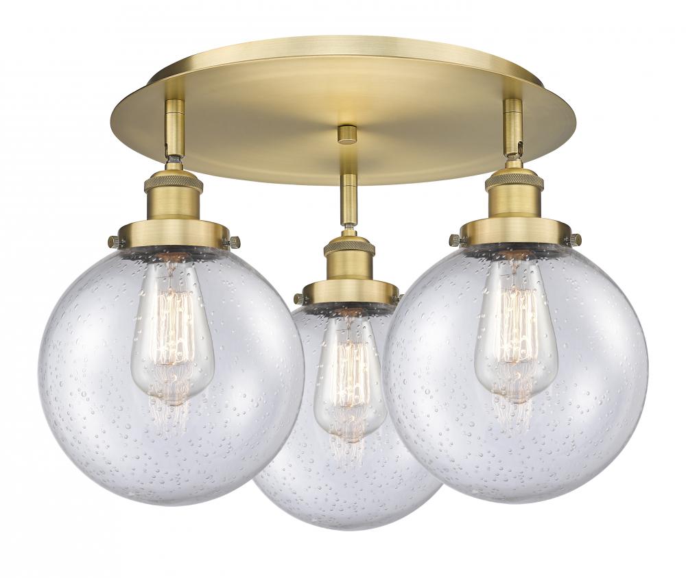 Beacon - 3 Light - 20 inch - Brushed Brass - Semi-Flush Mount
