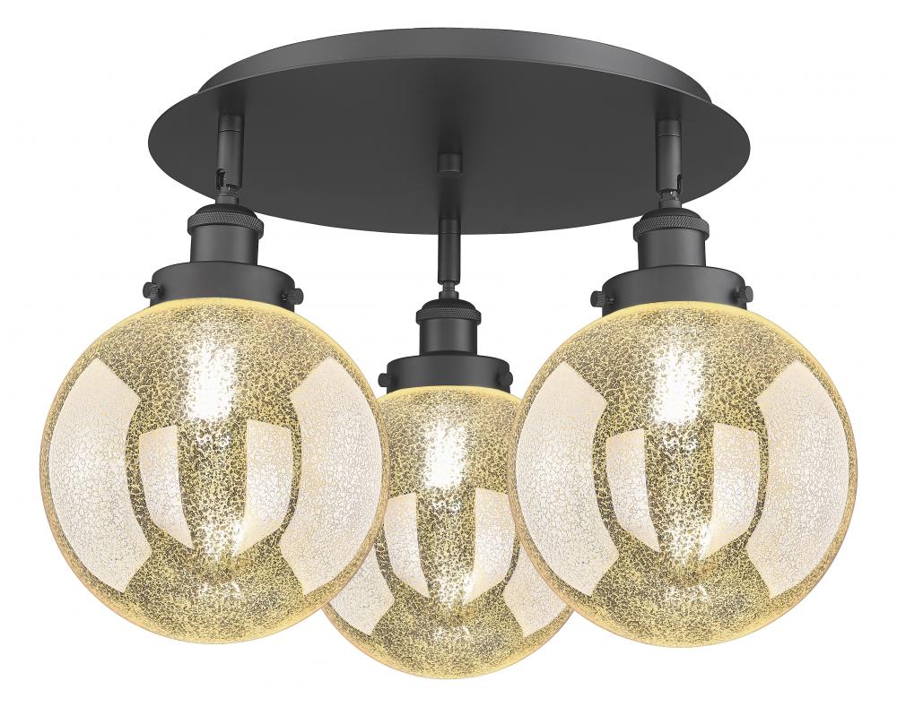 Beacon - 3 Light - 20 inch - Matte Black - Semi-Flush Mount