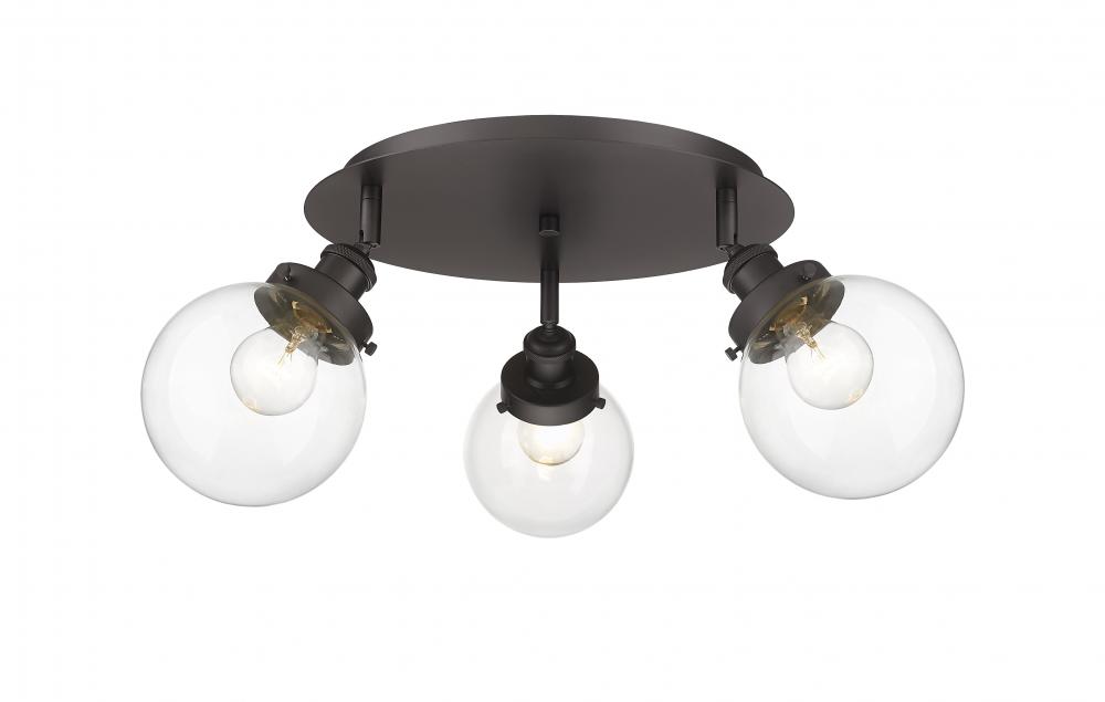 Beacon - 3 Light - 18 inch - Oil Rubbed Bronze - Semi-Flush Mount