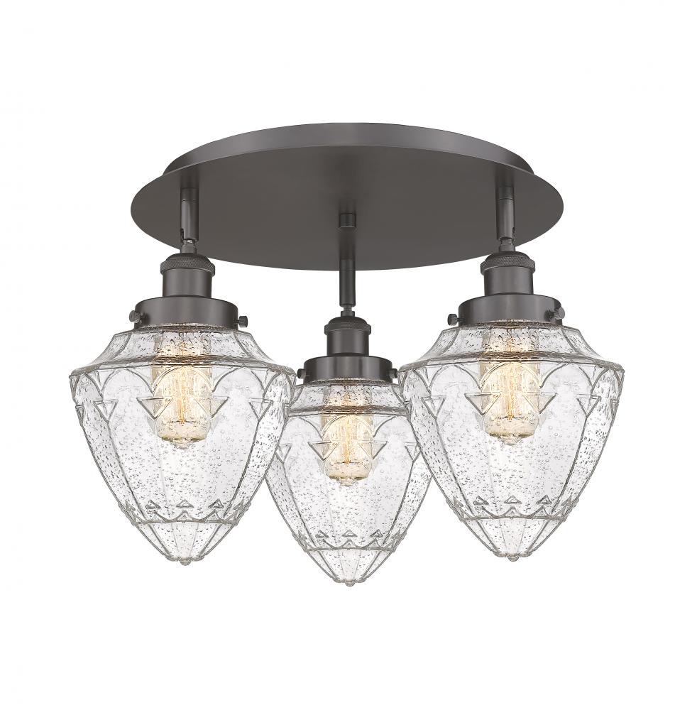 Bullet - 3 Light - 18 inch - Oil Rubbed Bronze - Semi-Flush Mount