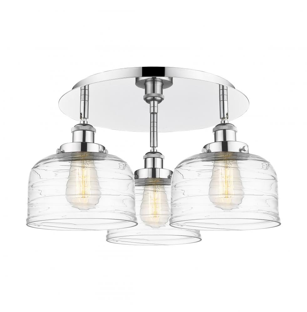 Bell - 3 Light - 20 inch - Polished Chrome - Semi-Flush Mount