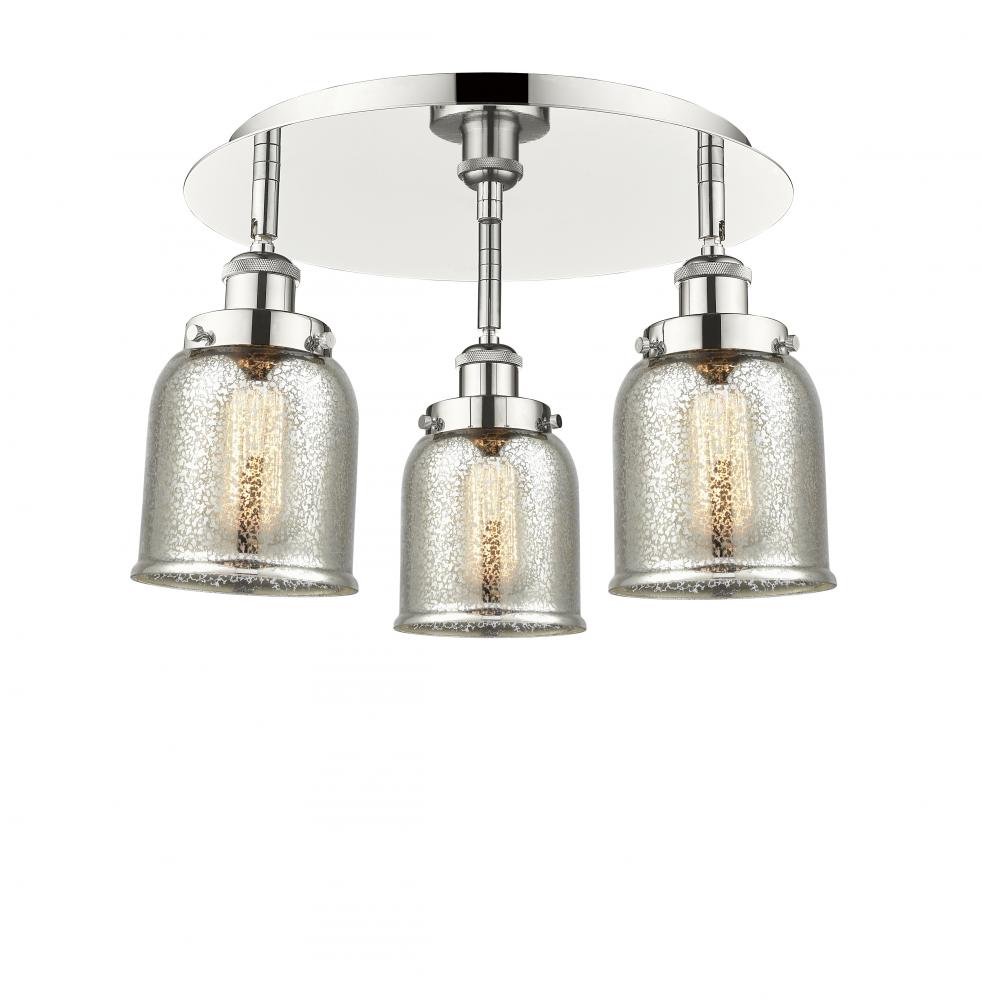 Cone - 3 Light - 17 inch - Polished Nickel - Semi-Flush Mount