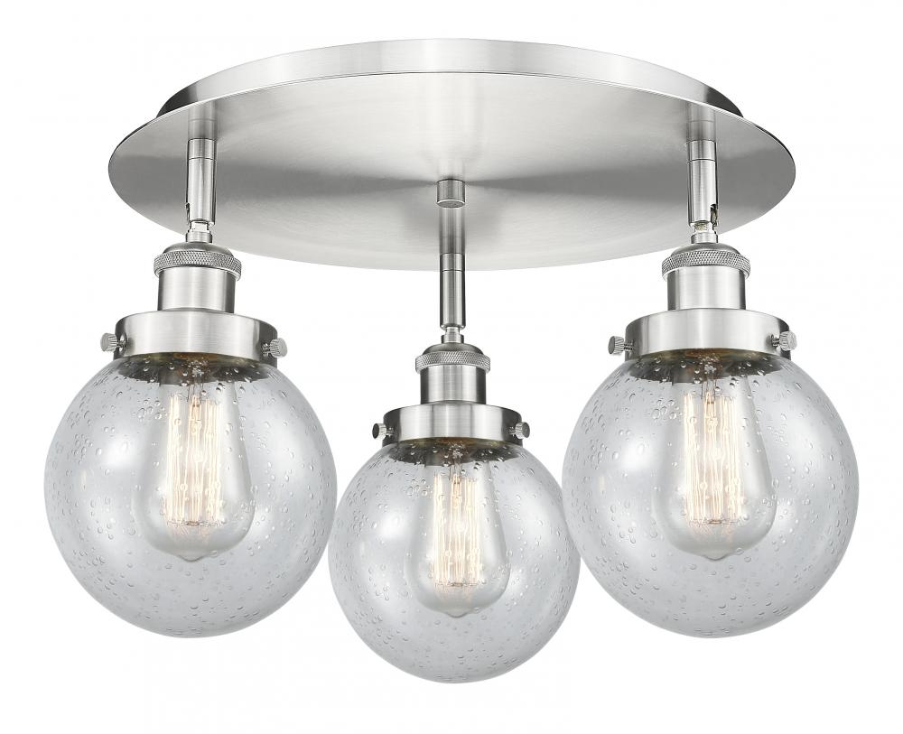 Beacon - 3 Light - 18 inch - Satin Nickel - Semi-Flush Mount