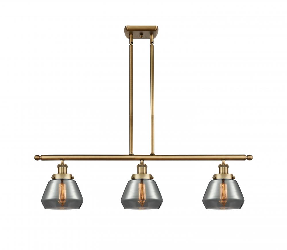Fulton - 3 Light - 36 inch - Brushed Brass - Stem Hung - Island Light