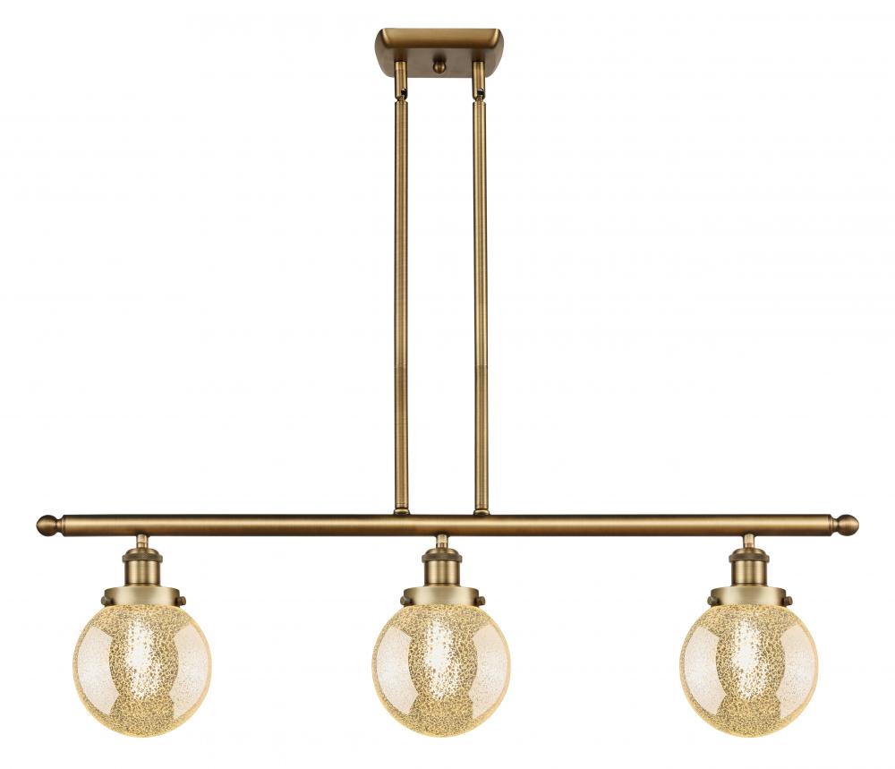 Beacon - 3 Light - 36 inch - Brushed Brass - Stem Hung - Island Light