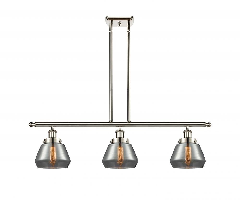 Fulton - 3 Light - 36 inch - Polished Nickel - Stem Hung - Island Light