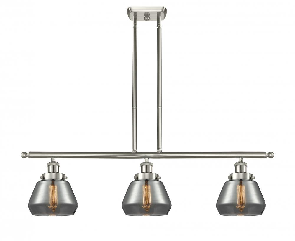 Fulton - 3 Light - 36 inch - Brushed Satin Nickel - Stem Hung - Island Light