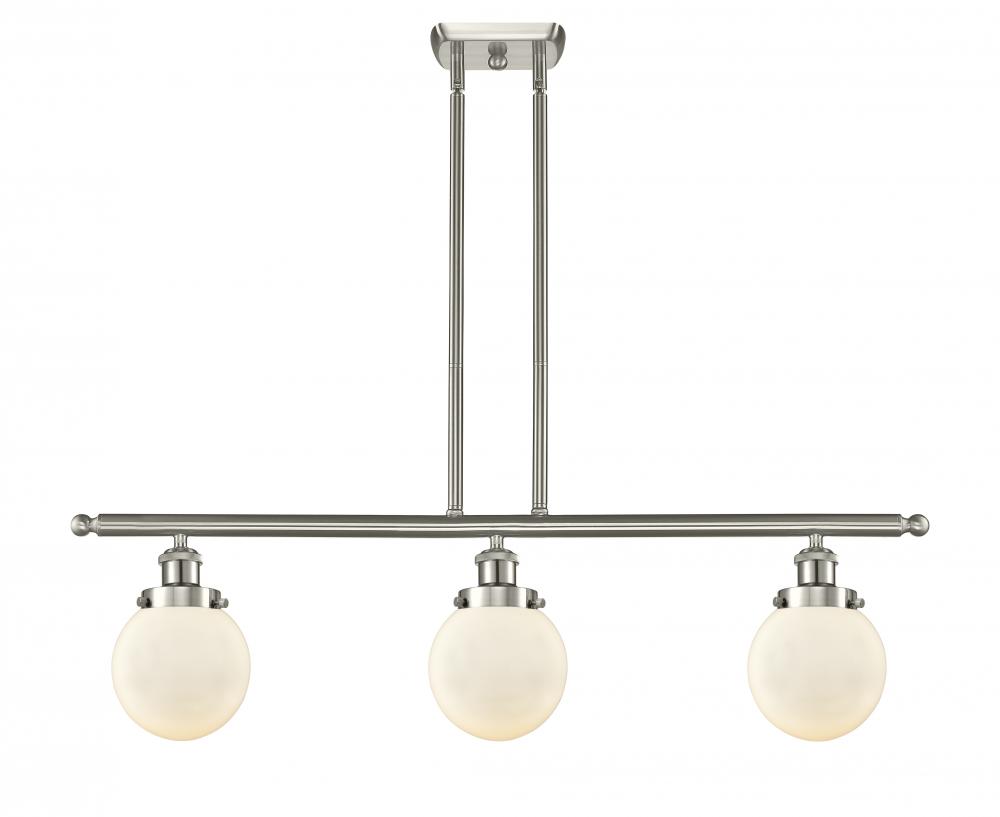 Beacon - 3 Light - 36 inch - Brushed Satin Nickel - Stem Hung - Island Light