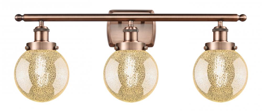 Beacon - 3 Light - 26 inch - Antique Copper - Bath Vanity Light