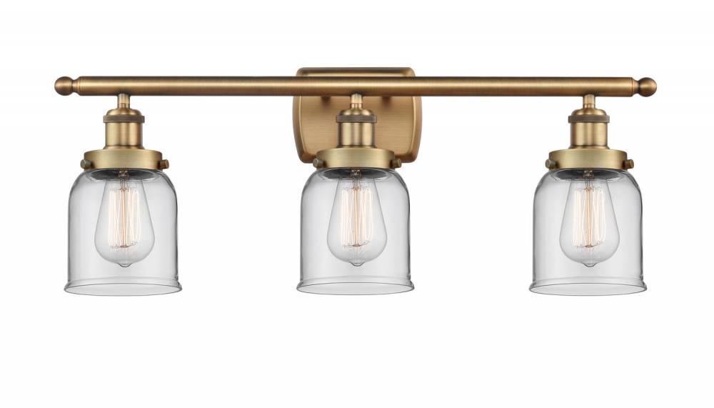 Bell - 3 Light - 26 inch - Brushed Brass - Bath Vanity Light