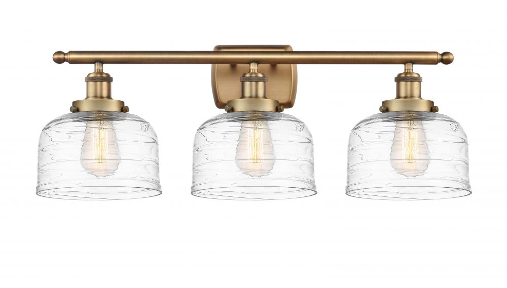 Bell - 3 Light - 28 inch - Brushed Brass - Bath Vanity Light