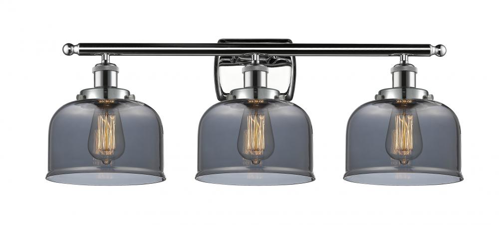 Bell - 3 Light - 28 inch - Polished Chrome - Bath Vanity Light