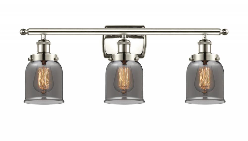 Bell - 3 Light - 26 inch - Polished Nickel - Bath Vanity Light