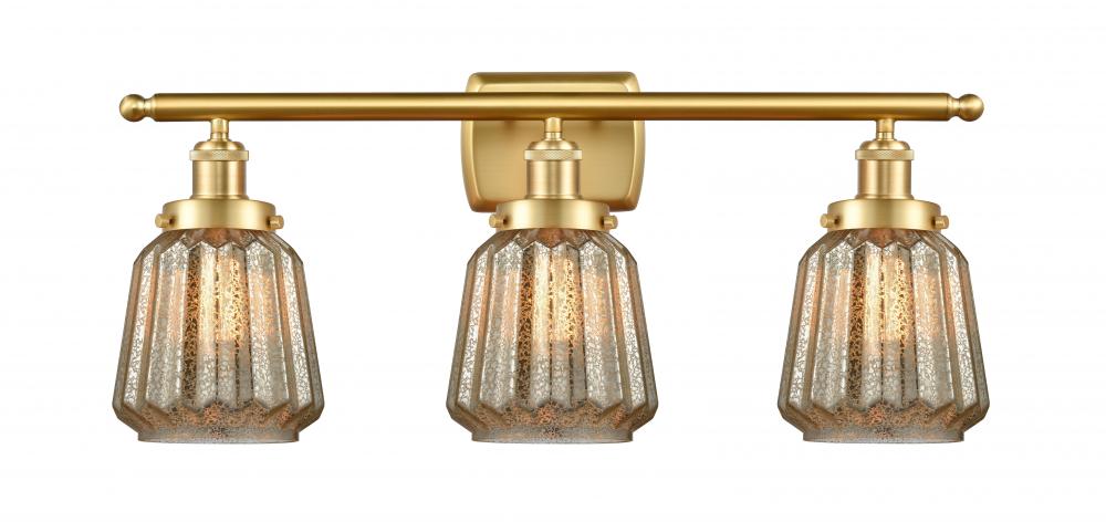 Chatham - 3 Light - 26 inch - Satin Gold - Bath Vanity Light
