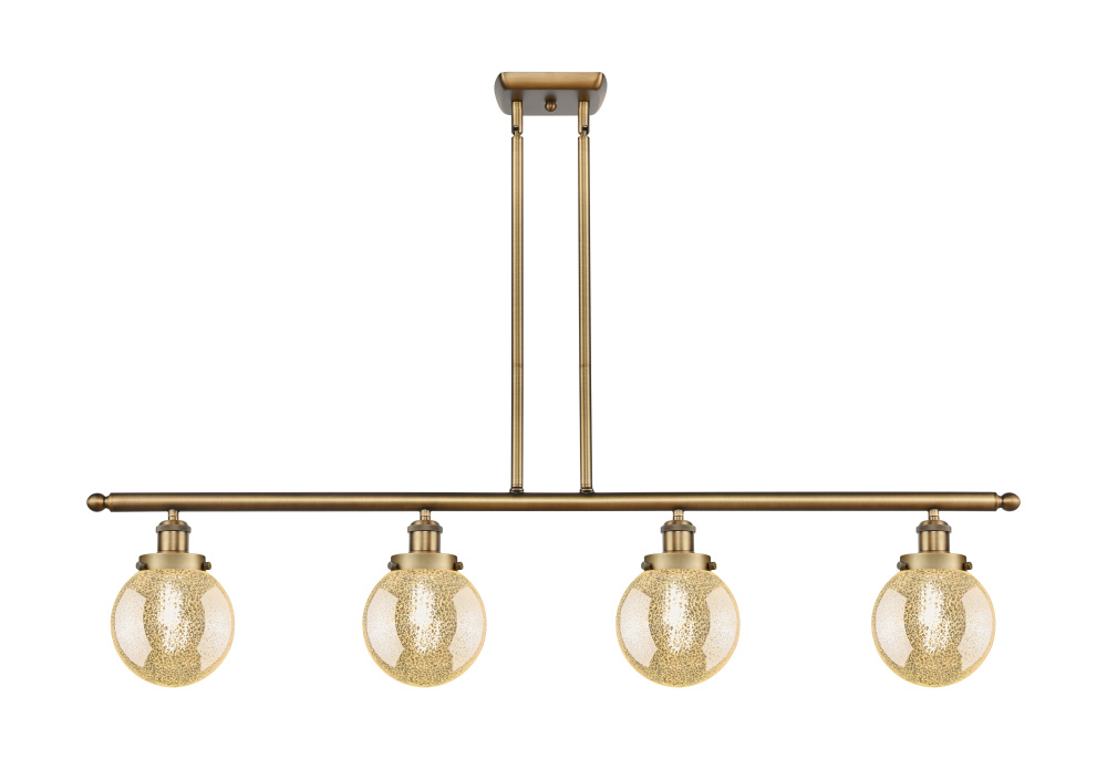 Beacon - 4 Light - 48 inch - Brushed Brass - Stem Hung - Island Light