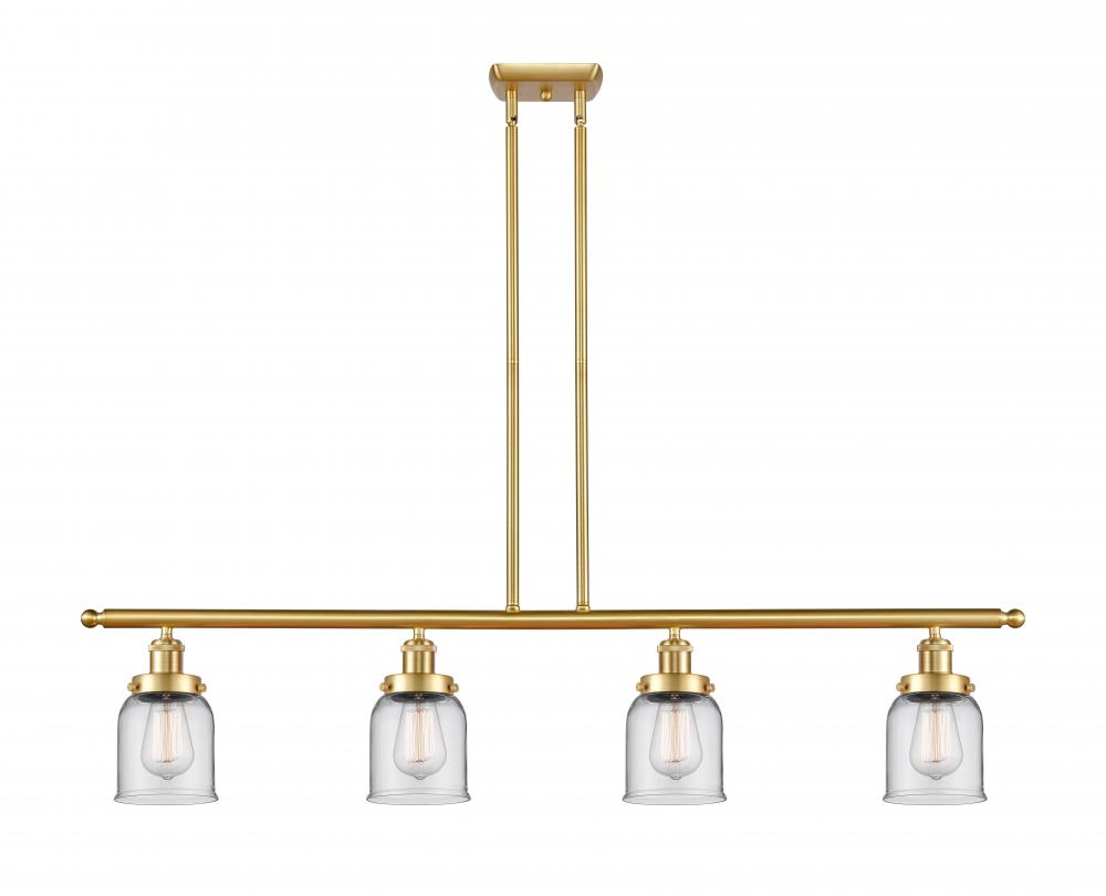 Bell - 4 Light - 48 inch - Satin Gold - Stem Hung - Island Light