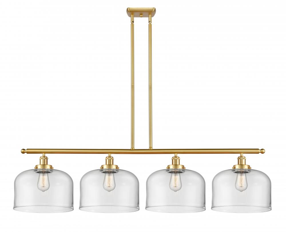 Bell - 4 Light - 48 inch - Satin Gold - Stem Hung - Island Light