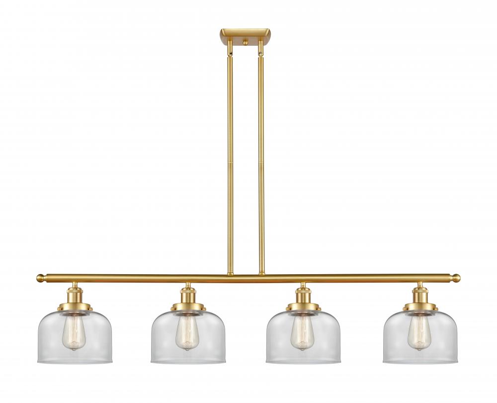 Bell - 4 Light - 48 inch - Satin Gold - Stem Hung - Island Light