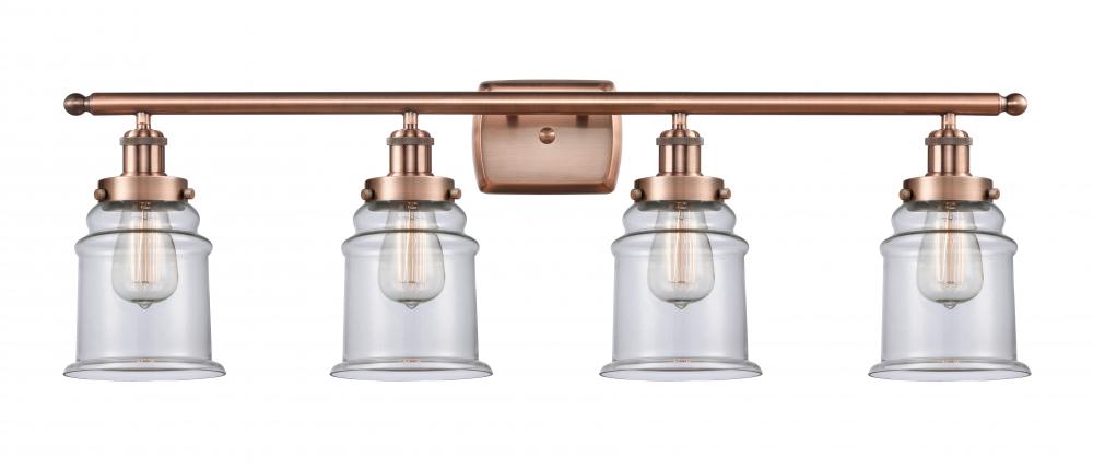 Canton - 4 Light - 36 inch - Antique Copper - Bath Vanity Light