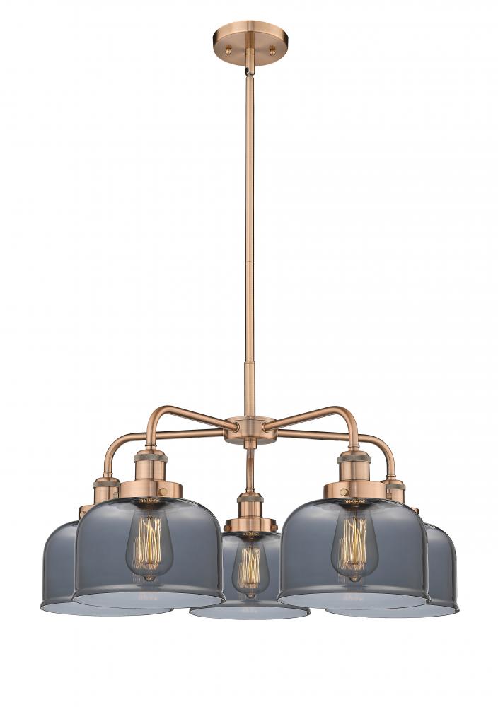 Cone - 5 Light - 26 inch - Antique Copper - Chandelier