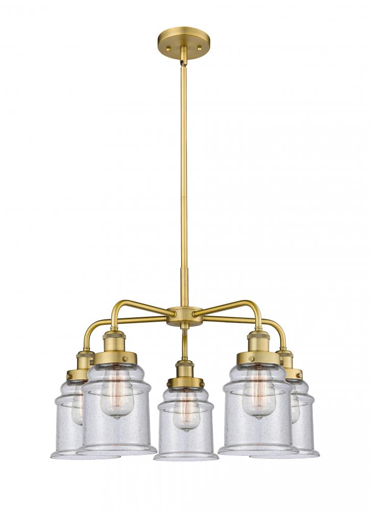 Whitney - 5 Light - 25 inch - Brushed Brass - Chandelier