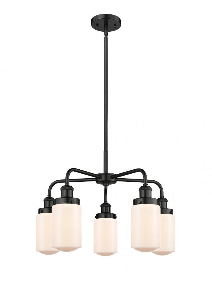 Dover - 5 Light - 23 inch - Matte Black - Chandelier