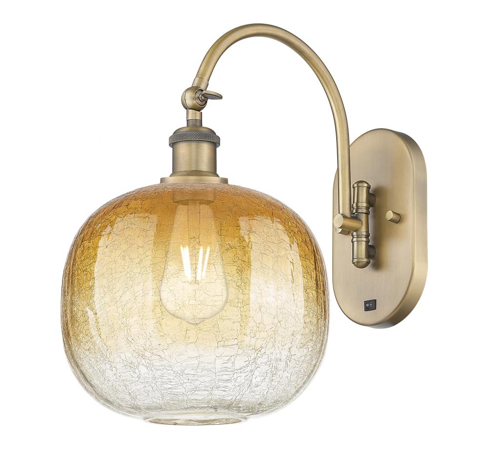 Brookhaven Sphere - 1 Light - 11 inch - Brushed Brass - Sconce