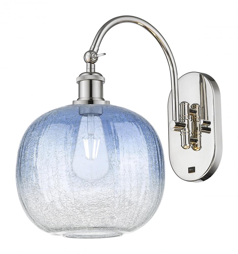 Brookhaven Sphere - 1 Light - 11 inch - Polished Nickel - Sconce