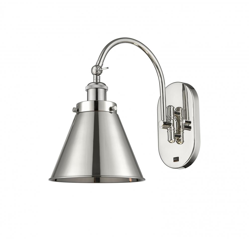 Appalachian - 1 Light - 8 inch - Polished Nickel - Adjustable Swing Arm