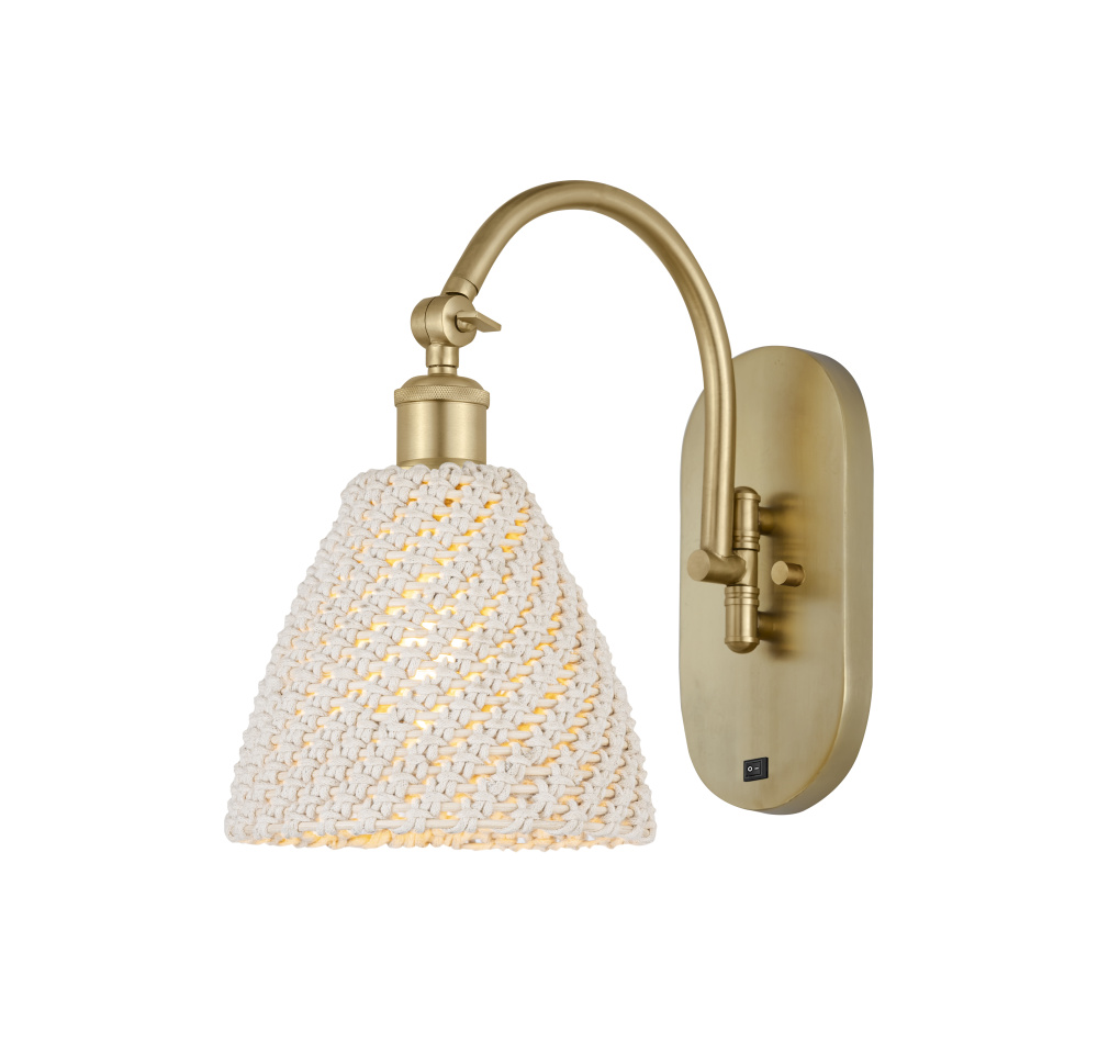 Bristol Natural - 1 Light - 8 inch - Satin Gold - Sconce