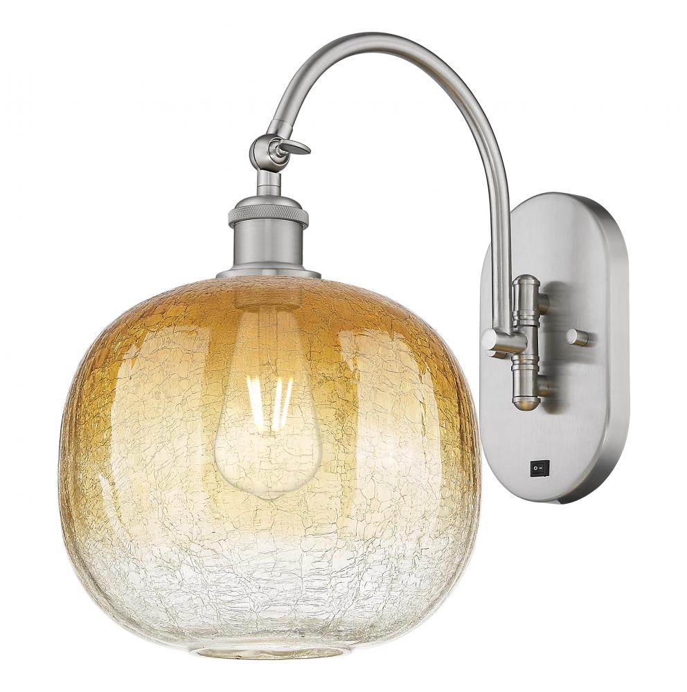 Brookhaven Sphere - 1 Light - 11 inch - Brushed Satin Nickel - Sconce