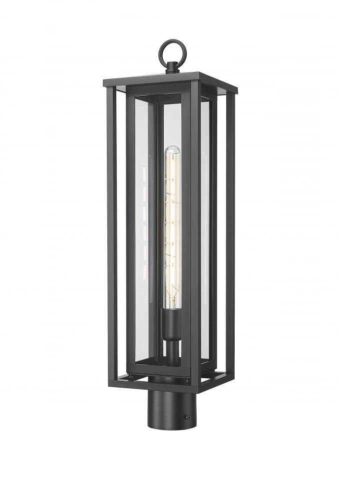 Ashland - 1 Light - 7 inch - Matte Black - Chain Hung - Coastal Outdoor Post Lantern