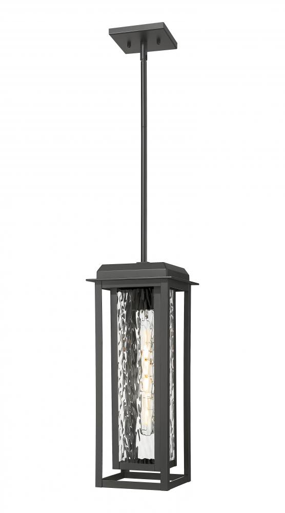 Mansfield - 1 Light - 8 inch - Matte Black - Coastal Outdoor Pendant
