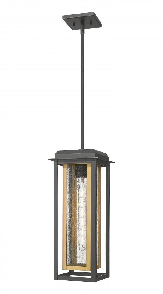 Mansfield - 1 Light - 8 inch - Black - Coastal Outdoor Pendant