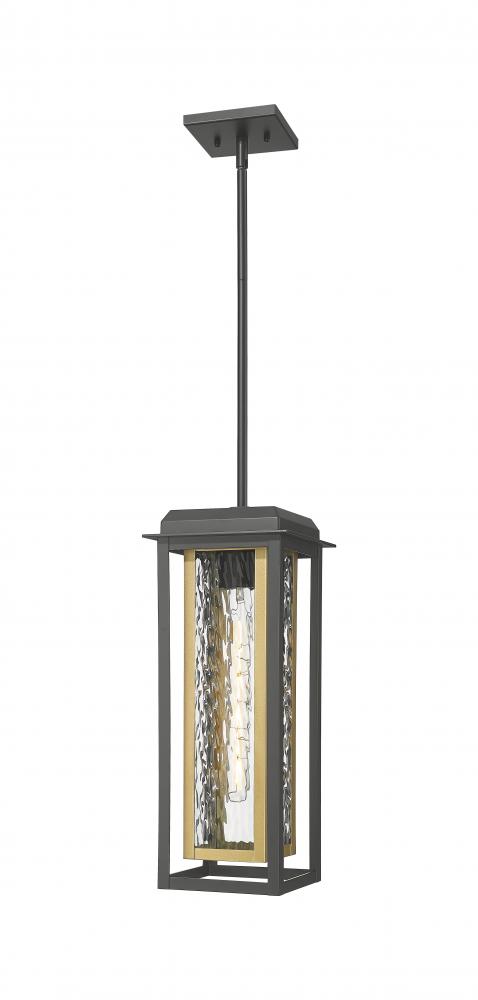 Mansfield - 1 Light - 8 inch - Black - Coastal Outdoor Pendant