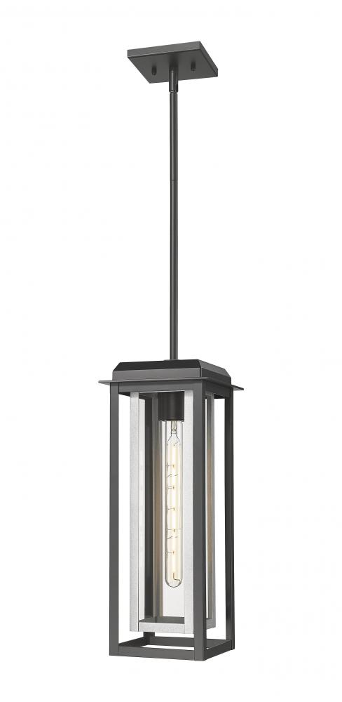 Mansfield - 1 Light - 8 inch - Black - Coastal Outdoor Pendant