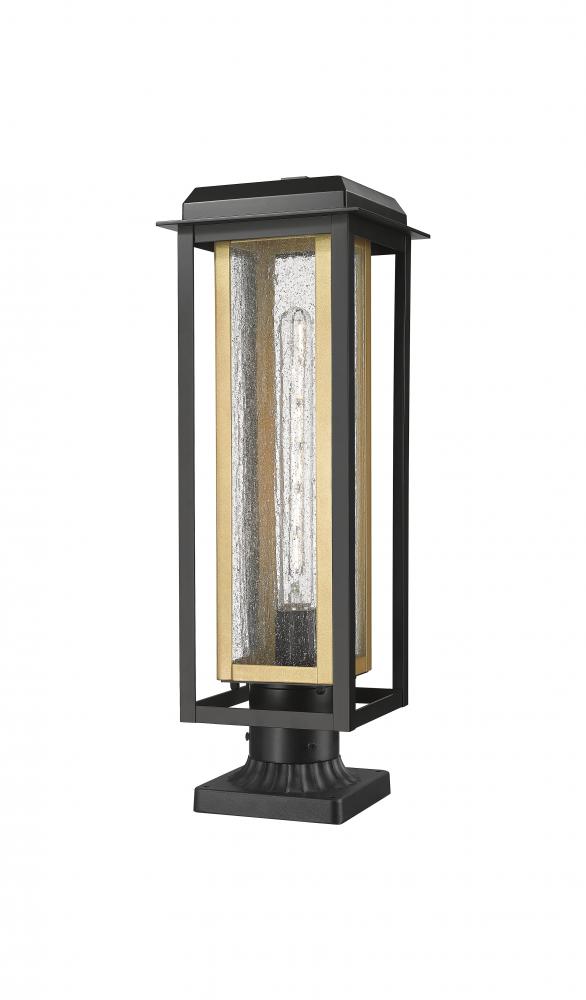 Mansfield - 1 Light - 8 inch - Black - Stem Hung - Coastal Outdoor Post Lantern