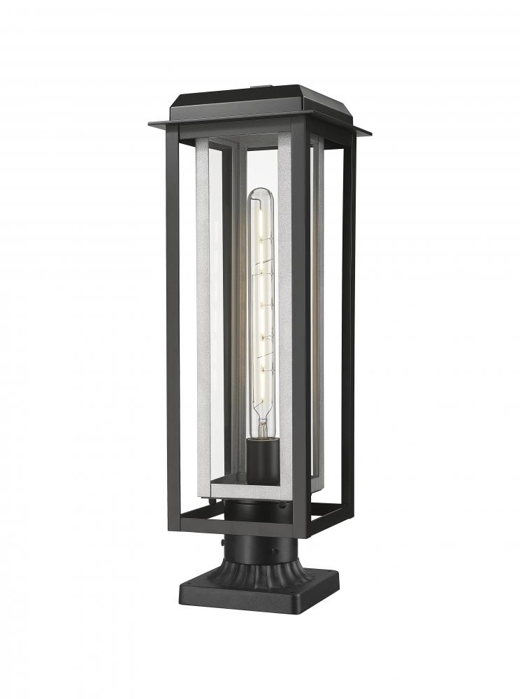 Mansfield - 1 Light - 8 inch - Black - Stem Hung - Coastal Outdoor Post Lantern