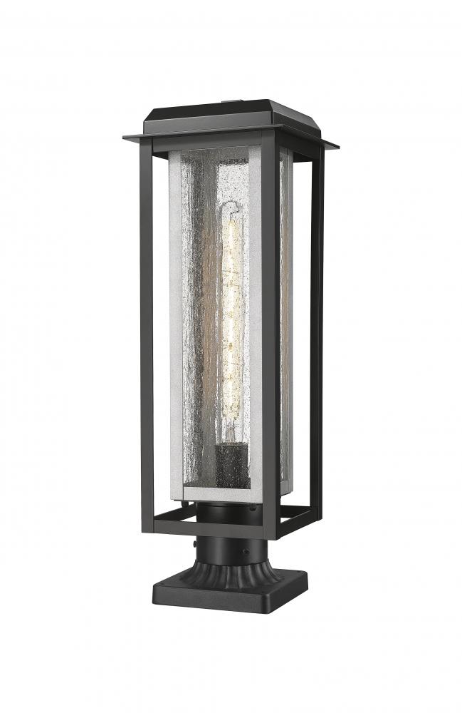 Mansfield - 1 Light - 8 inch - Black - Stem Hung - Coastal Outdoor Post Lantern