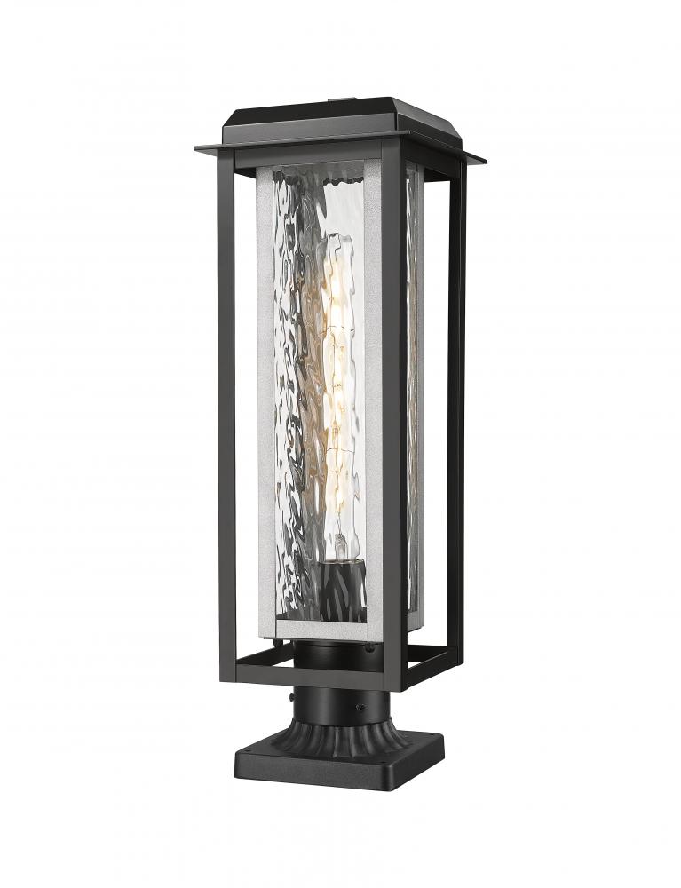 Mansfield - 1 Light - 8 inch - Black - Stem Hung - Coastal Outdoor Post Lantern