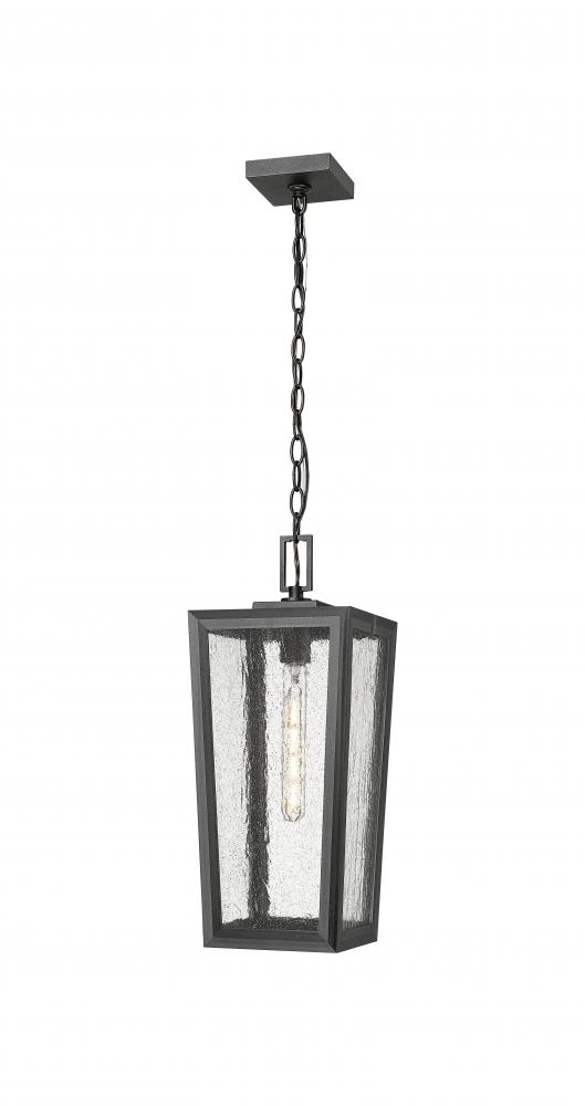 Madison - 1 Light - 8 inch - Matte Black - Coastal Outdoor Pendant