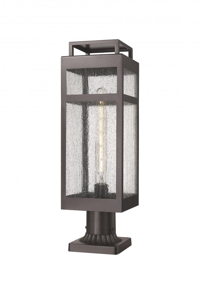 Ridgeway - 1 Light - 7 inch - Bronze - Chain Hung - Coastal Outdoor Post Lantern