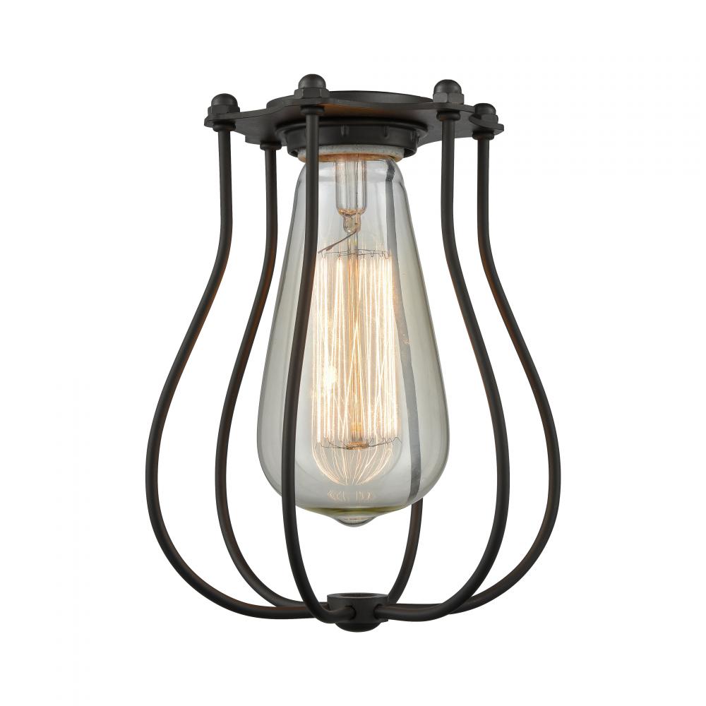 Muselet - 1 Light - 6 inch - Matte Black - SconCE-