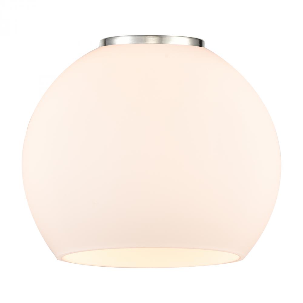 Athens 6" Matte White Glass